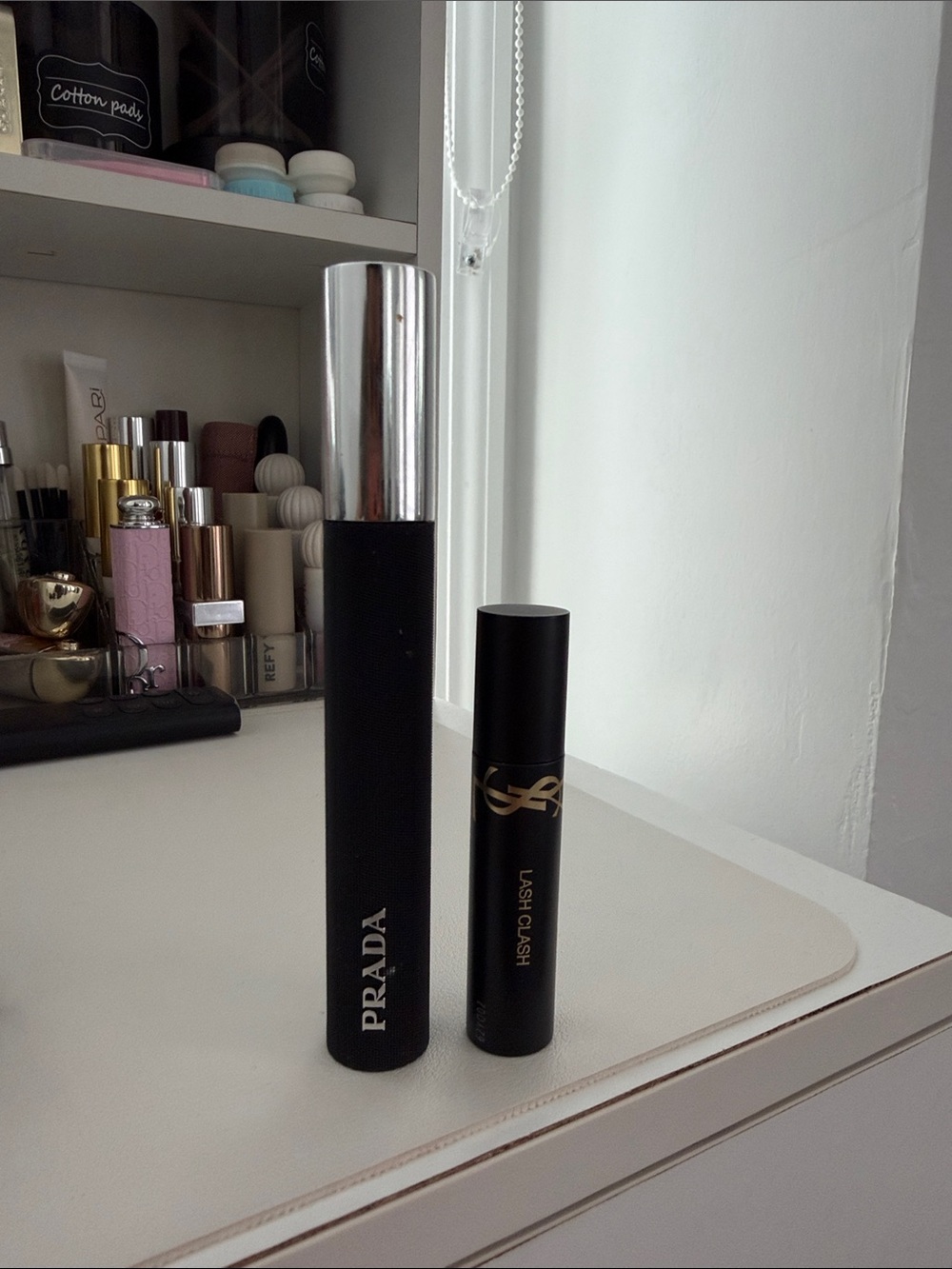 Prada Black and Silver Mascara tubes
